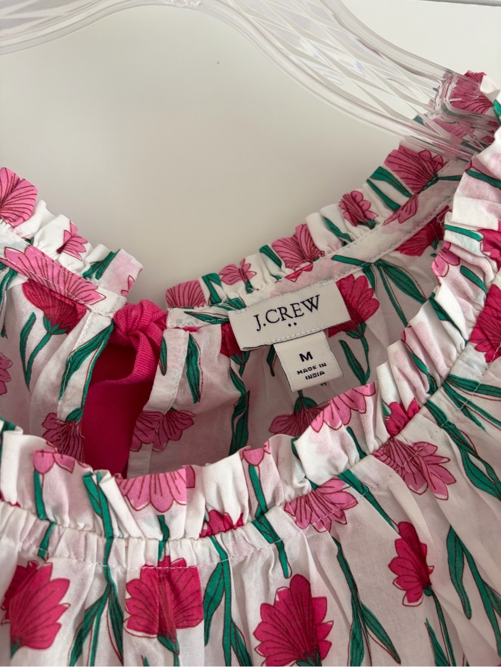 J. Crew Factory blouse with Pink Floral Print - Picture 4 of 6